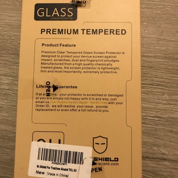 3-Pack Mr.Shield Designed For Tracfone Alcatel TCL A3 / TCL A30 (Tempered Glass) - Picture 3 of 14